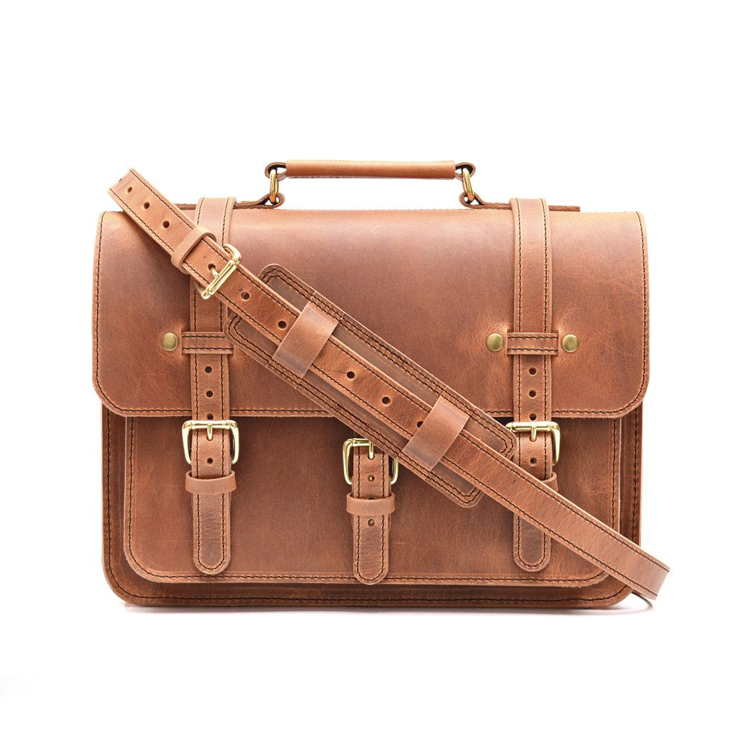 DSC_0803 Businessman's Briefcase - Vintage Leather - Image 1